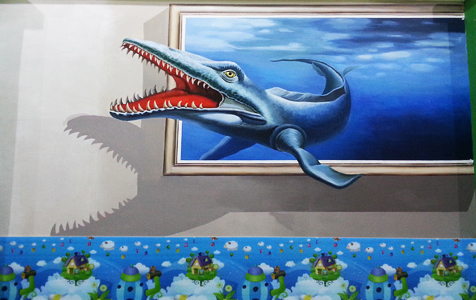 樂(lè)清藍(lán)天幼兒園3Ｄ彩繪：墨客彩繪，以3D童趣，筑夢(mèng)未來(lái)